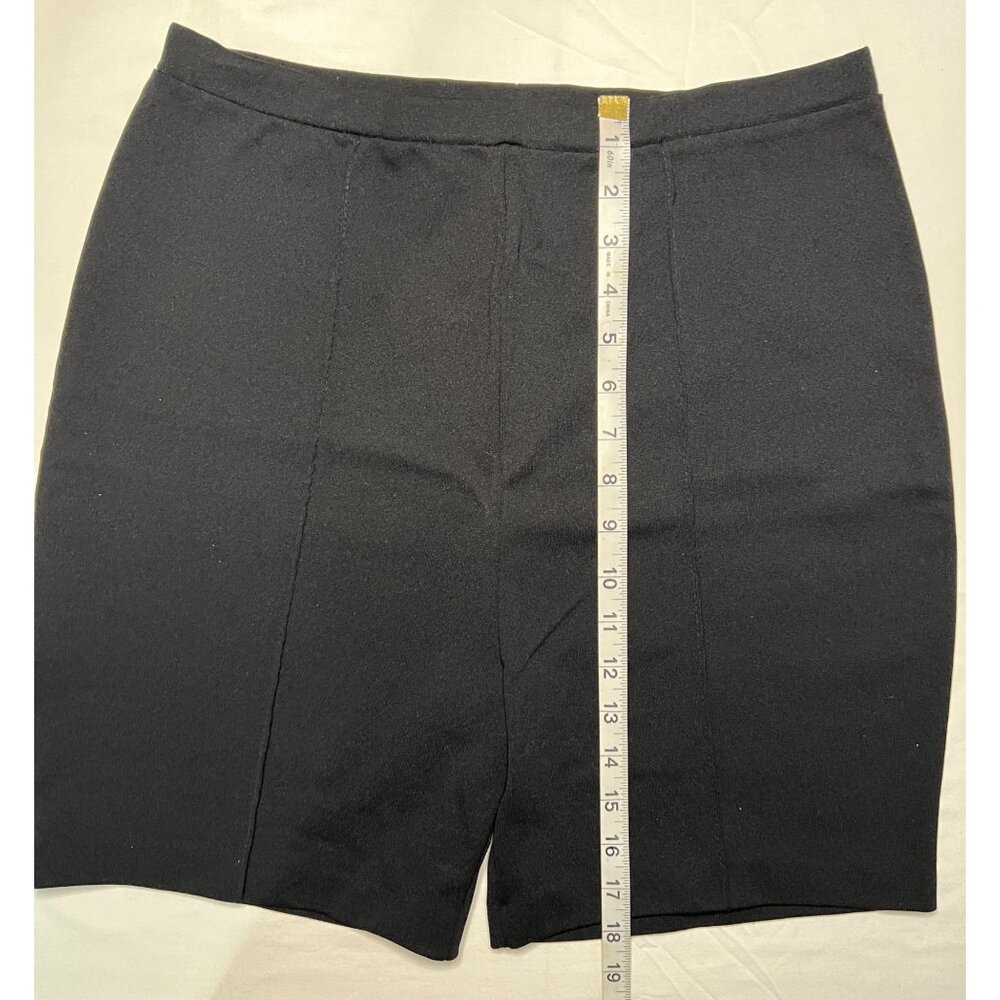 Womens Vintage Black Elastic Waist Shorts Size 18 - Picture 2 of 2